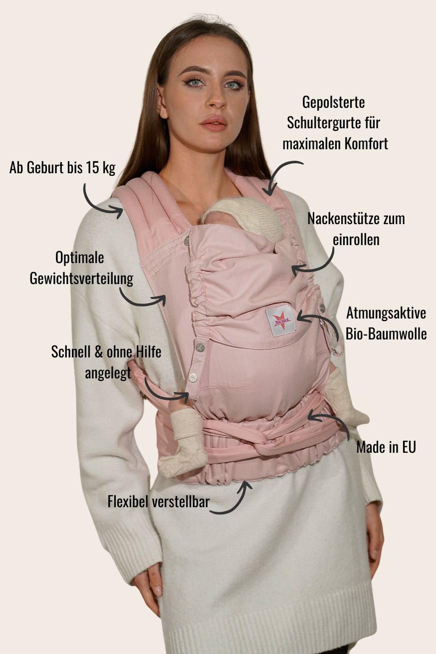 baby carrier TaiTai Heart2Heart Rosé