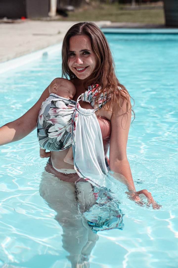Baby Carrier Aqua RingSling flora - KOKADI