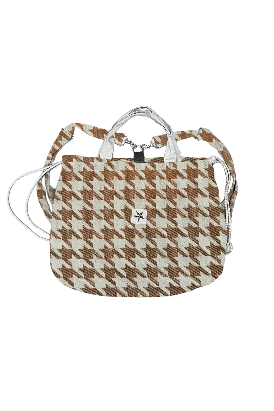 Mommy Bag Houndstooth Latte Macchiato - KOKADI