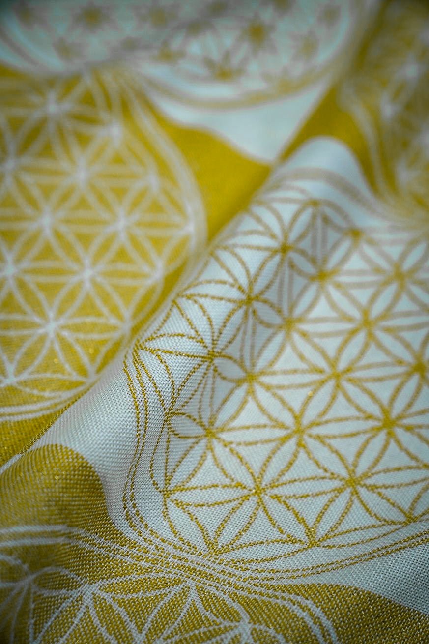 Baby blanket flower of life gold - KOKADI