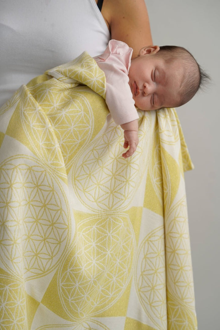 Cuddly blanket flower of life gold - KOKADI